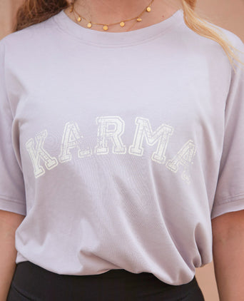Yoga Boxy T-Shirt Karma Organic Cotton Tencel™ Sora - purple | color:lila | yoga damen boxy t-shirt sora | bio baumwolle tencel | t-shirt karma | yoga damen t-shirt nachhaltig