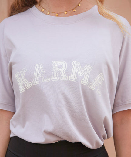 Yoga Boxy T-Shirt Karma Organic Cotton Tencel™ Sora - purple | color:lila | yoga damen boxy t-shirt sora | bio baumwolle tencel | t-shirt karma | yoga damen t-shirt nachhaltig