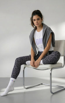 Yoga Soft Leggings Leo Bio Baumwolle Luna - grau | color:grau | yoga damen soft leggings leo luna | bio baumwolle | yoga leggings leo | yoga damen leggings nachhaltig