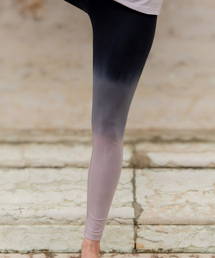 Yoga Leggings Ombré Organic Cotton Luna - gray | color:grau | yoga damen soft leggings ombré | bio baumwolle | leggings ombré frabverlauf | yoga damen leggings nachhaltig