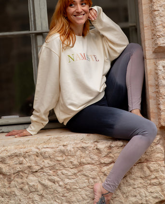 Yoga Leggings Ombré Organic Cotton Luna - gray | color:grau | yoga damen soft leggings ombré | bio baumwolle | leggings ombré frabverlauf | yoga damen leggings nachhaltig