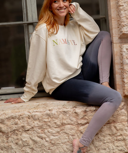 Yoga Leggings Ombré Organic Cotton Luna - gray | color:grau | yoga damen soft leggings ombré | bio baumwolle | leggings ombré frabverlauf | yoga damen leggings nachhaltig