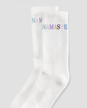 Yoga Sportsocken Namaste 2.0 Bio Baumwolle Ava - weiß Yoga Sportsocken Namaste 2.0 Bio Baumwolle Ava - weiß – AI GENERATED / KI-GENERIERT