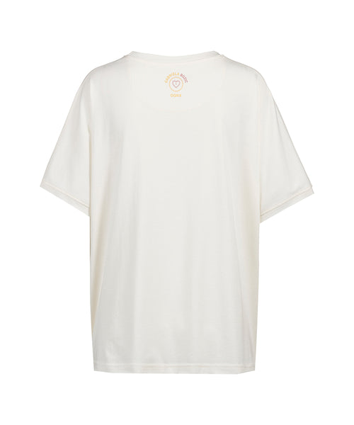 | color:weiß | yoga damen boxy t-shirt sora 108 | bio baumwolle tencel | t-shirt 108 gabriela bozic spiritual chakras gold | yoga damen t-shirt nachhaltig