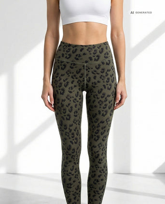 Yoga Soft Leggings Leo Bio Baumwolle Luna - grün Yoga Soft Leggings Leo Bio Baumwolle Luna - grün – AI GENERATED / KI-GENERIERT