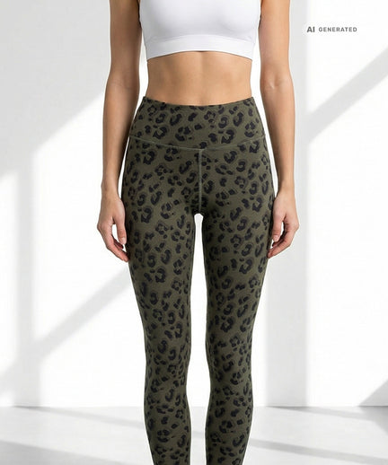Yoga Soft Leggings Leo Bio Baumwolle Luna - grün Yoga Soft Leggings Leo Bio Baumwolle Luna - grün – AI GENERATED / KI-GENERIERT