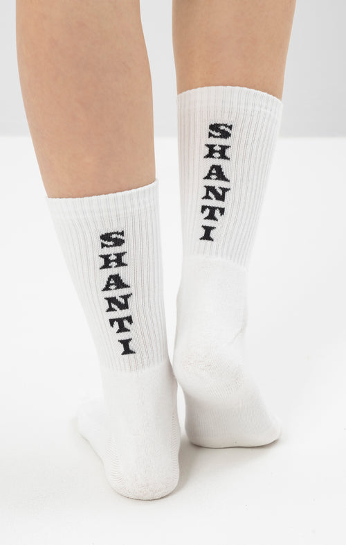 | color:weiß | yoga damen socken shanti shanti ava | bio baumwolle recyceltes polyester | sportsocken namaste | yoga damen socken nachhaltig