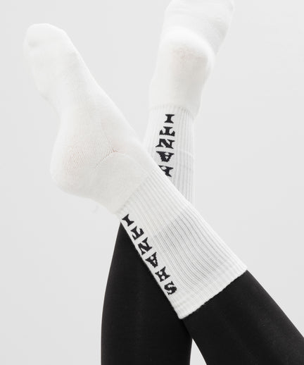 Yoga sports socks Shanti Shanti organic cotton Ava - white | color:weiß | yoga damen socken shanti shanti ava | bio baumwolle recyceltes polyester | sportsocken namaste | yoga damen socken nachhaltig