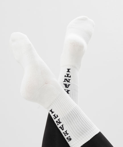 Yoga Sportsocken Shanti Shanti Bio Baumwolle Ava - weiß | color:weiß | yoga damen socken shanti shanti ava | bio baumwolle recyceltes polyester | sportsocken namaste | yoga damen socken nachhaltig