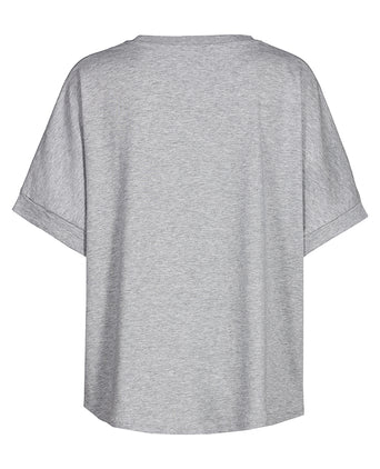 Boxy T-Shirt Shanti Bio Baumwolle - grau melange | color:grau melange |yoga boxy t-shirt shanti grau melange