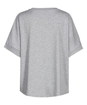 Boxy T-Shirt Shanti Bio Baumwolle - grau melange | color:grau melange |yoga boxy t-shirt shanti grau melange
