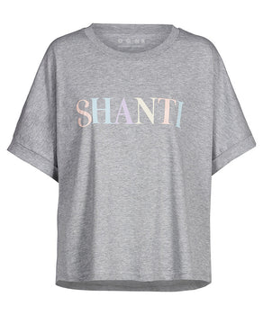 Boxy T-Shirt Shanti Bio Baumwolle - grau melange | color:grau melange |yoga boxy t-shirt shanti grau melange