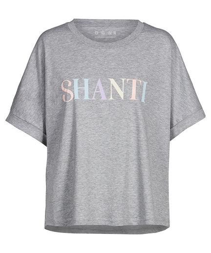 Boxy T-shirt Shanti organic cotton - gray melange | color:grau melange |yoga boxy t-shirt shanti grau melange