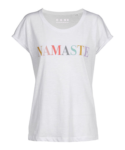 Summer T-shirt Namaste organic cotton - white | color:weiß |yoga sommer t-shirt namaste weiß