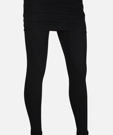 Basic Skirt Pants organic cotton - black | color:schwarz |leggings mit rock schwarz baumwolle