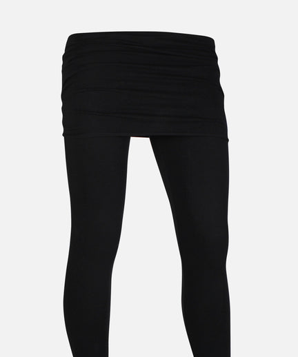 Basic Skirt Pants Bio Baumwolle - schwarz | color:schwarz |leggings mit rock schwarz baumwolle