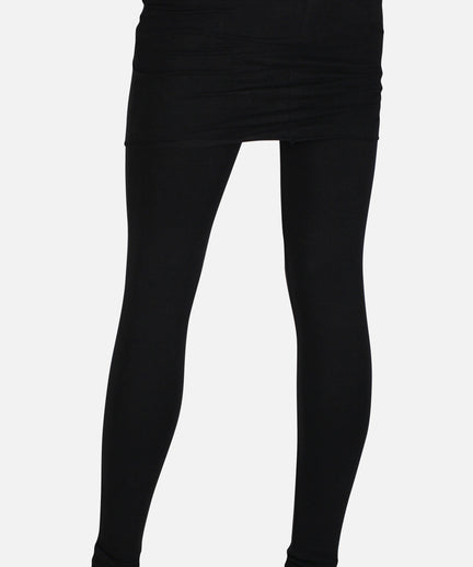 Basic Skirt Pants organic cotton - black | color:schwarz |leggings mit rock schwarz baumwolle