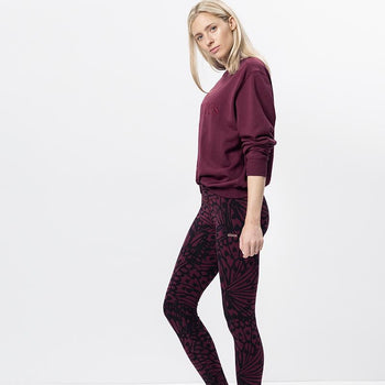 Leggings Butterfly Bio Baumwolle - rot | color:rot |yoga leggings rot bio baumwolle |yoga leggings blickdicht
