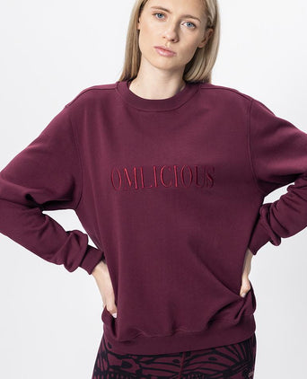 Sweater Omlicious organic cotton - red | color:rot |yoga sweater om rot bio baumwolle
