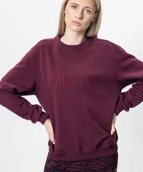 Sweater Omlicious organic cotton - red | color:rot |yoga sweater om rot bio baumwolle
