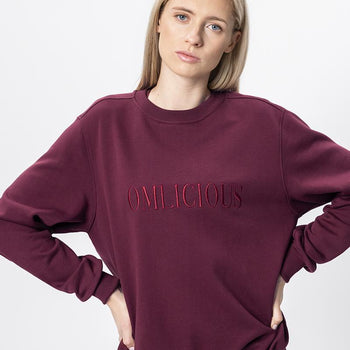 Sweater Omlicious Bio Baumwolle - rot | color:rot |yoga sweater om rot bio baumwolle