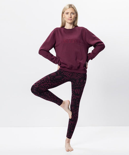 | color:rot |yoga sweater om rot bio baumwolle