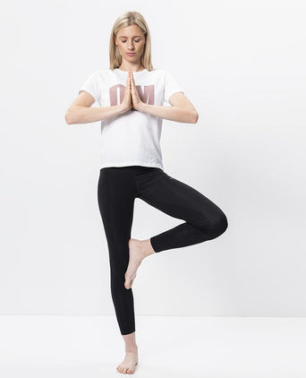 Basic Leggings Tencel™ organic cotton - black | color:schwarz |schwarze yoga leggings tencel baumwolle |yoga kleidung