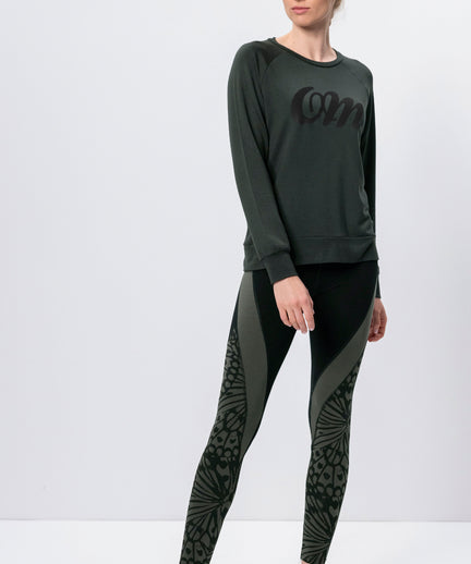 Lounge Sweater OM Tencel™ - green | color:grün |yoga pulli OM lenzing grün
