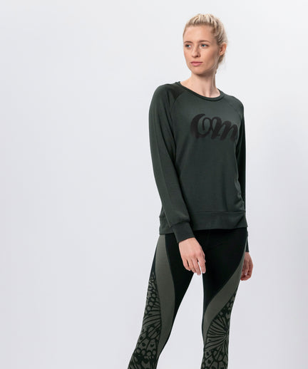 Lounge Sweater OM Tencel™ - grün | color:grün |yoga pulli OM lenzing grün