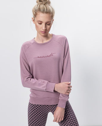 Lounge Sweater Namaste Tencel™ - rosa | color:pink |yoga sweater namaste pink tencel