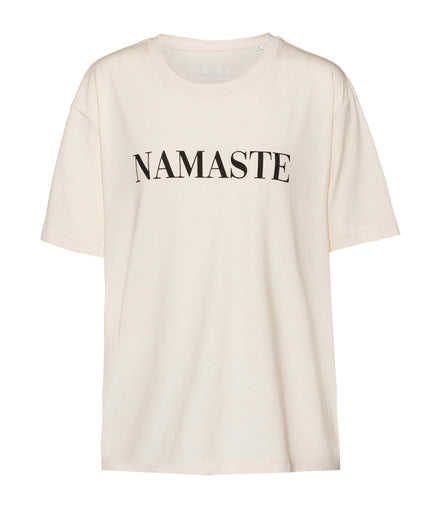 Loose T-Shirt Namaste organic cotton - black | color:schwarz |yoga t-shirt namaste weiß