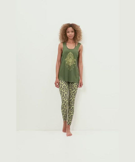 Loose Tank Lotus Tencel™ - green | color:grün |yoga tank lotus tencel |yoga kleidung