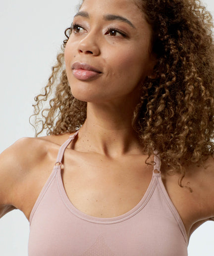 Sport Bra Crossback - Mittlerer Halt - rosa | color:rosa |yoga BH rosa mittlerer halt |sport BH rosa mittlerer halt