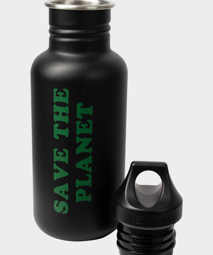 Drinking Bottle Save the Planet | color:schwarz |trink flasche nachhaltig