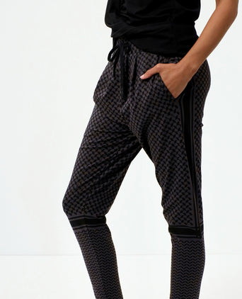 Harem Pants Keffiah organic cotton - gray | color:grau |yoga harem pants keffiah grau |yoga kleidung