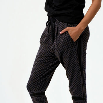 Harem Pants Keffiah Bio Baumwolle - grau | color:grau |yoga harem pants keffiah grau |yoga kleidung