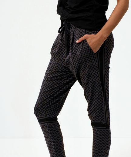 Harem Pants Keffiah organic cotton - gray | color:grau |yoga harem pants keffiah grau |yoga kleidung