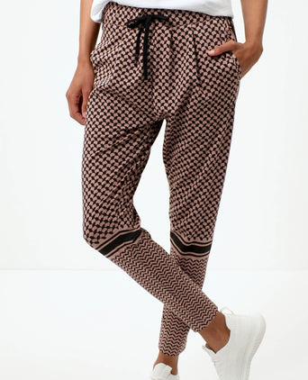 Harem Pants Keffiah Bio Baumwolle - rosa | color:rosa |yoga harem hose keffiah muster |yoga kleidung