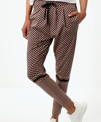 Harem Pants Keffiah organic cotton - pink | color:rosa |yoga harem hose keffiah muster |yoga kleidung