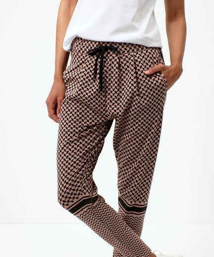 Harem Pants Keffiah Bio Baumwolle - rosa | color:rosa |yoga harem hose keffiah muster |yoga kleidung