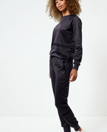 Sweatshirt Keffiah (Slim Fit) - blau | color:blau |sweater mit keffiah muster blau