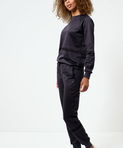 Sweatshirt Keffiah (Slim Fit) - blue | color:blau |sweater mit keffiah muster blau