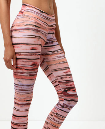Leggings watercolor organic cotton - pink | color:rosa |yoga leggings rosa bio baumwolle