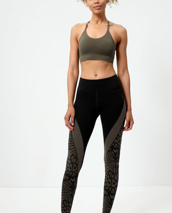 Leggings Carving Butterfly Tencel™ organic cotton - green | color:grün |yoga leggings schwarz tencel baumwolle