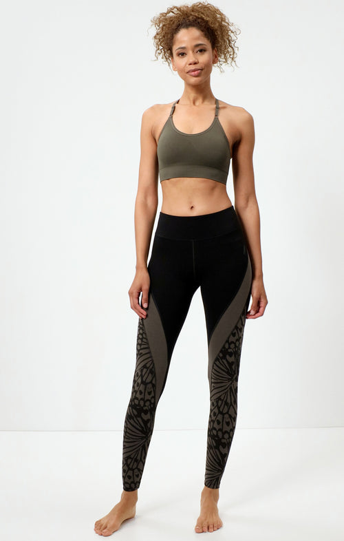 | color:grün |yoga leggings schwarz tencel baumwolle