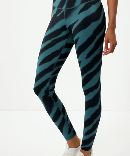 Leggings Flow Polyamide ♻️ - green | color:grün |yoga sport leggings zebra grün