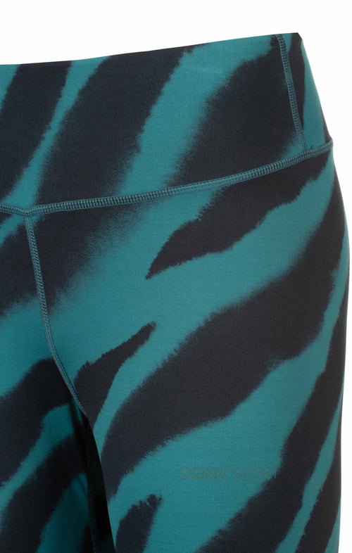 | color:grün |yoga sport leggings zebra grün