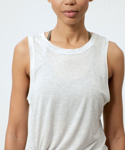 Basic Athletic Tank Rainbow Tencel™ - light gray melange | color:grau |tencel tank yoga grau |yoga kleidung