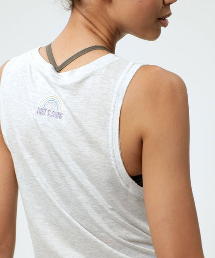 Basic Athletic Tank Rainbow Tencel™ - light gray melange | color:grau |tencel tank yoga grau |yoga kleidung