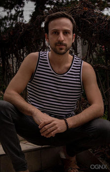 Tank Perfect Basic organic cotton - white | color:weiss |yoga tank gestreift männer